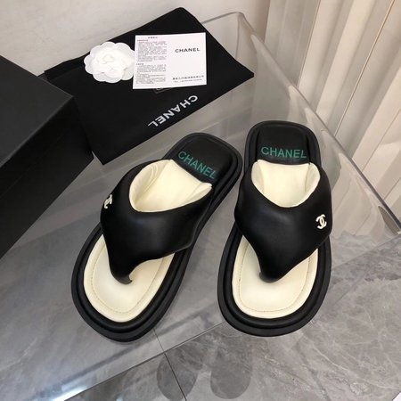 Chanel flip-up beach sandals