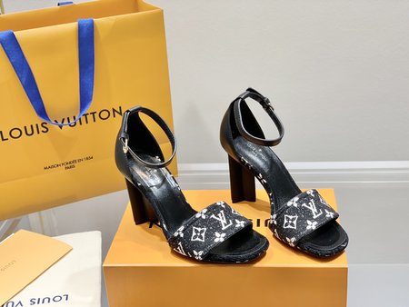 Louis Vuitton Heeled Sandals MonoGram Denim