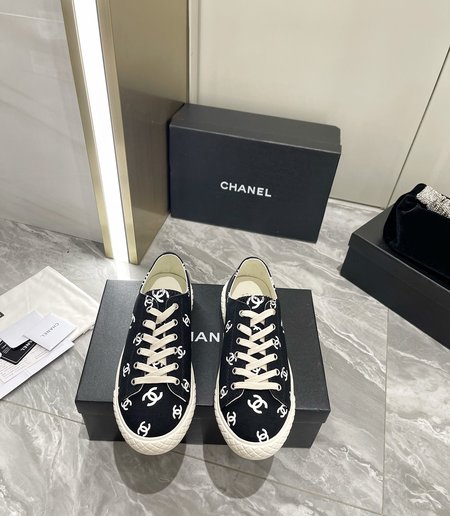 Chanel Logo canvas shoes