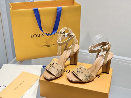 Louis Vuitton laser engraved leather pumps