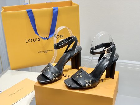 Louis Vuitton laser engraved leather pumps