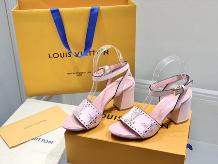 Louis Vuitton laser engraved leather pumps