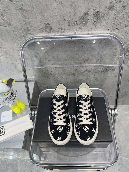 Chanel vulcanized canvas shoes