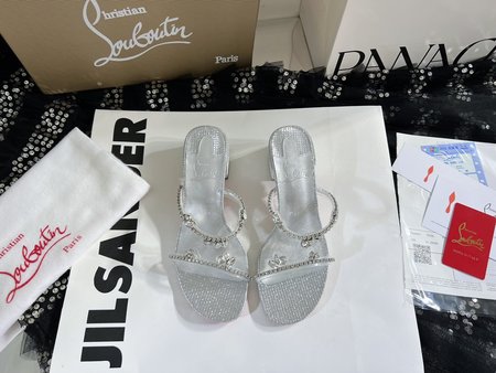 Christian Louboutine CL JUST QUEEN crystal heeled sandals