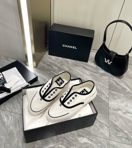 Chanel Logo canvas shoes