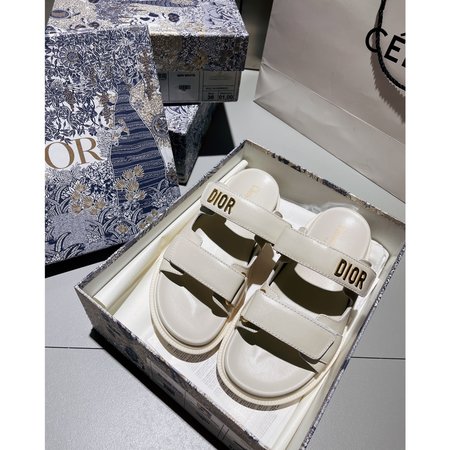 Dior Velcro sheepskin sandals