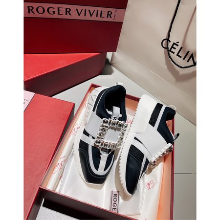 Roger Viver Viv Go Lace-Up Platform Sneaker Shoes