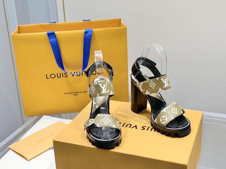 Louis Vuitton chunky heel sandals