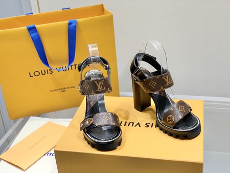 Louis Vuitton chunky heel sandals