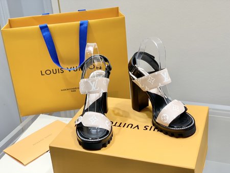 Louis Vuitton chunky heel sandals