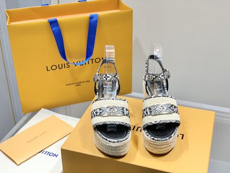 Louis Vuitton twine espadrille sandals