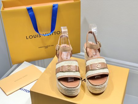 Louis Vuitton twine espadrille sandals