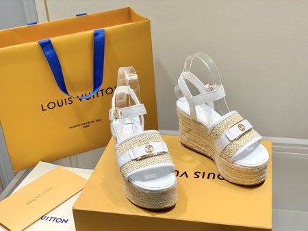 Louis Vuitton twine espadrille sandals