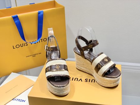 Louis Vuitton twine espadrille sandals