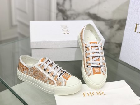 Dior embroidered cloth shoes