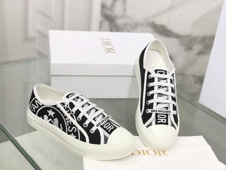 Dior embroidered cloth shoes