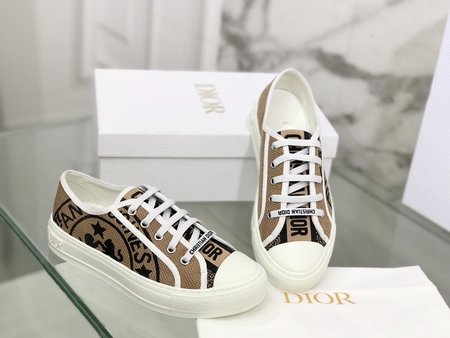 Dior embroidered cloth shoes