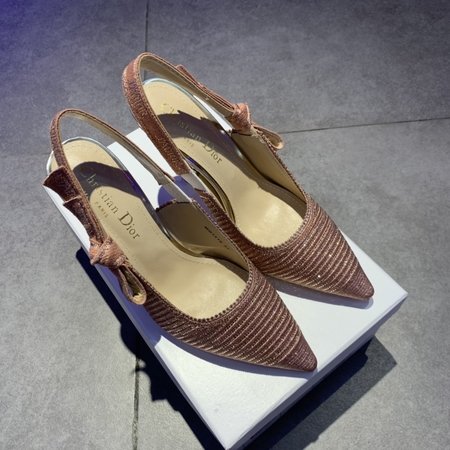 Dior Ribbon rhinestone high heels