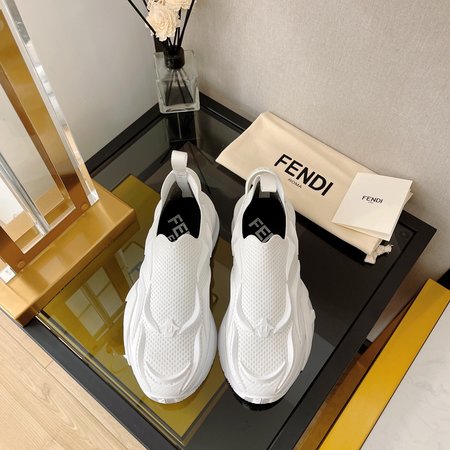 Fendi Flying woven sneakers-printed design sole engraved with F letter wavy