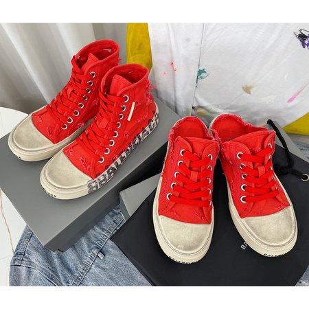 Balenciaga ripped canvas shoes