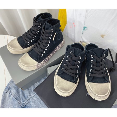 Balenciaga ripped canvas shoes