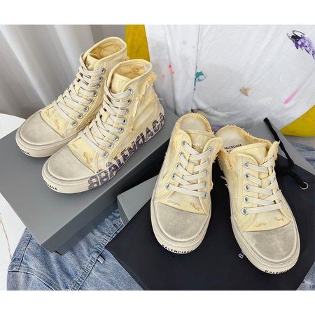 Balenciaga ripped canvas shoes