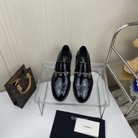 Chanel patent leather loafers