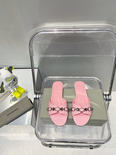 Balenciaga metal flat slides