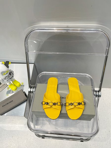 Balenciaga metal flat slides