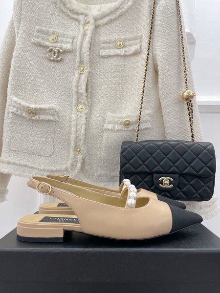 Chanel Flat Pearl Shoes Series