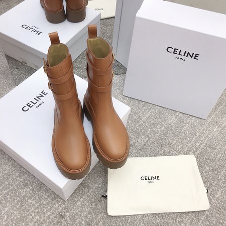 Celine lace up martin boots cowhide