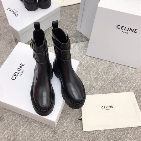 Celine lace up martin boots cowhide