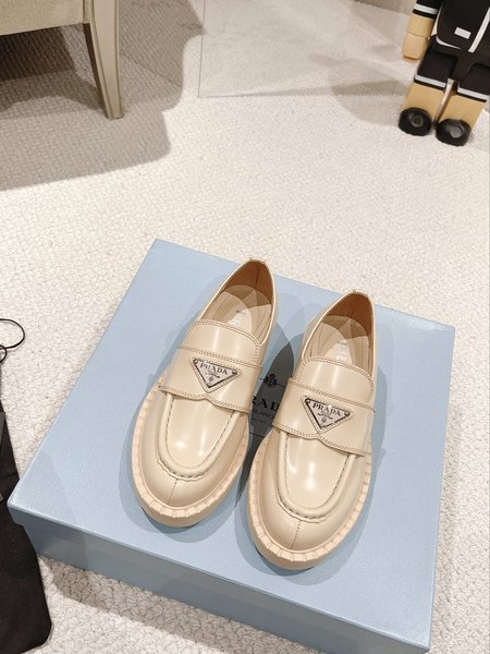 Prada Triangle Logo Loafers