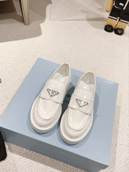 Prada Triangle Logo Loafers