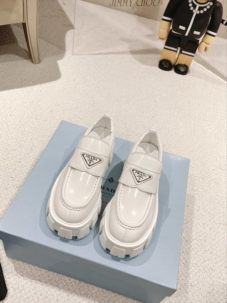 Prada Triangle Logo Loafers