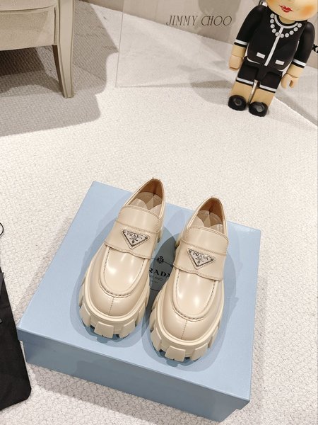 Prada Triangle Logo Loafers