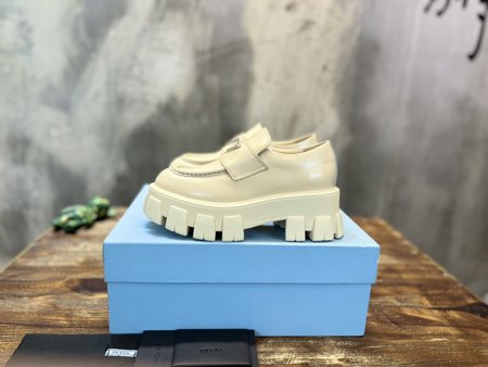 Prada small leather loafers