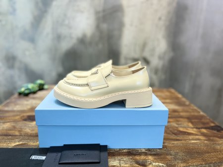 Prada small leather loafers