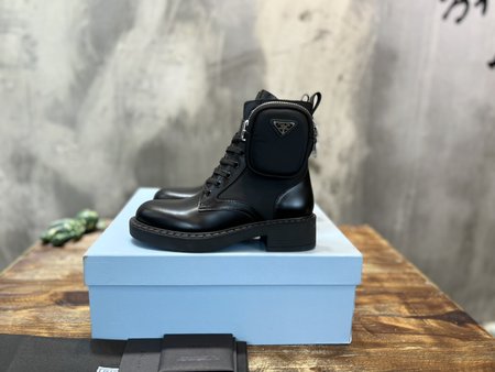 Prada high top leather boots