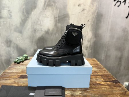 Prada high top leather boots