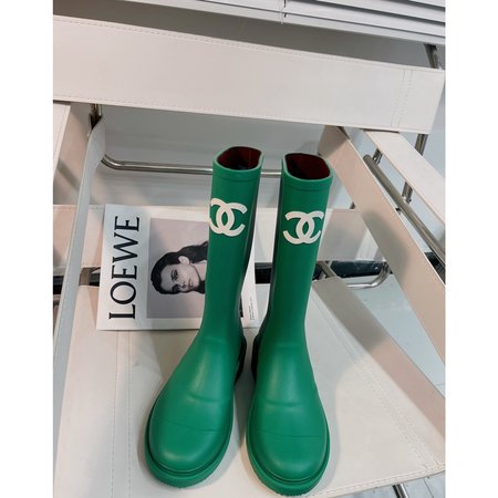 Chanel rain boots