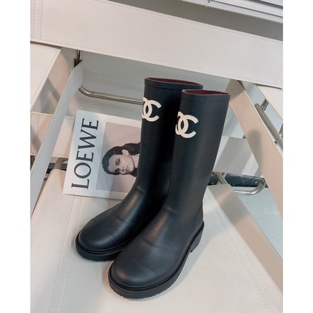 Chanel rain boots