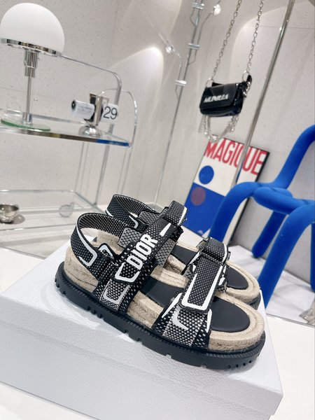 Dior velcro rope sandals