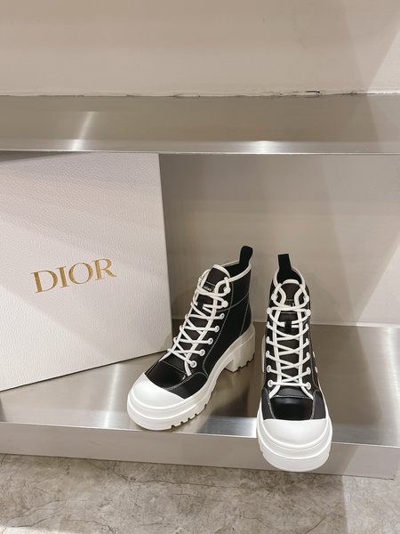 Dior CD star series chunky heel ankle boots