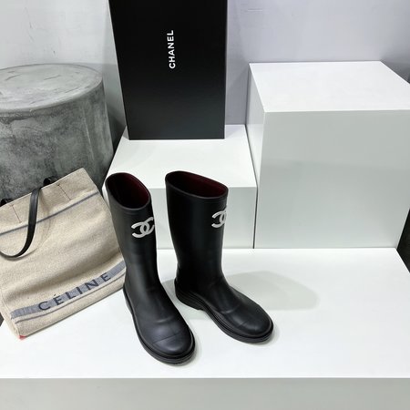 Chanel rain boots