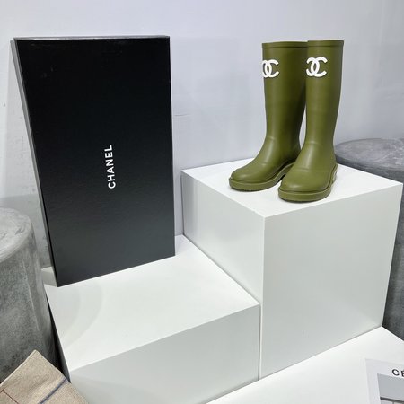 Chanel rain boots