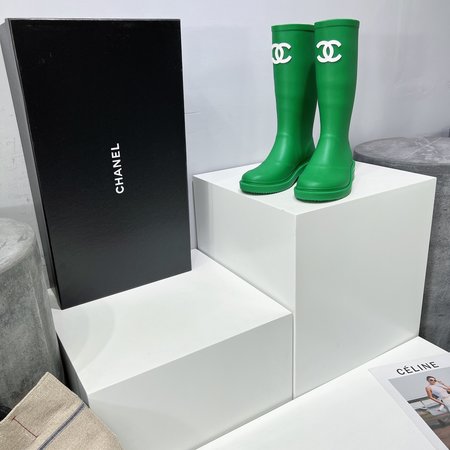 Chanel rain boots