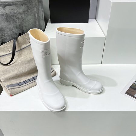 Chanel rain boots