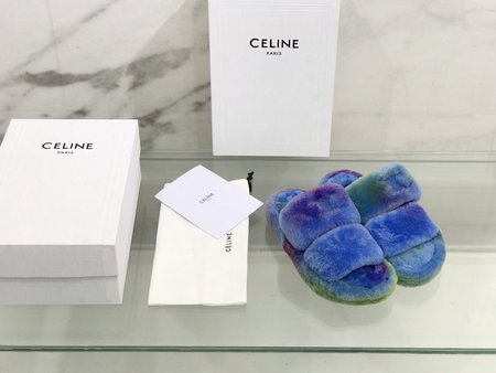 Celine BULKY Calfskin Outdoor Platform Sandals