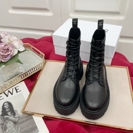 Celine Bulky Lace Up Martin Boots